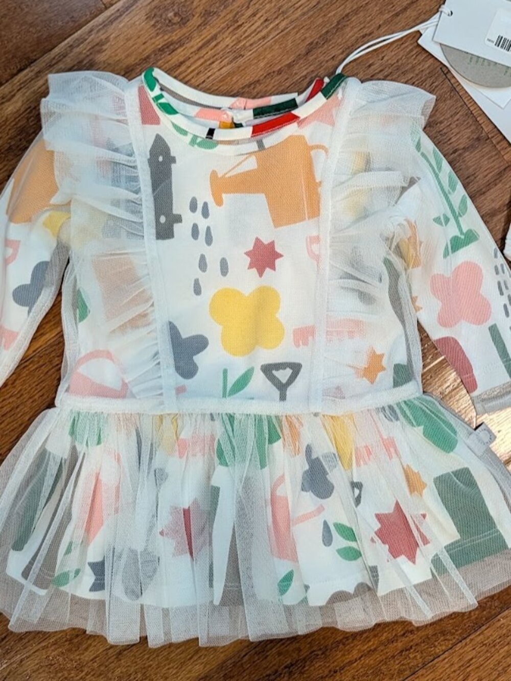 NWT Stella McCartney Kids 2-in-1 Tulle Cotton Dress - 3 Months